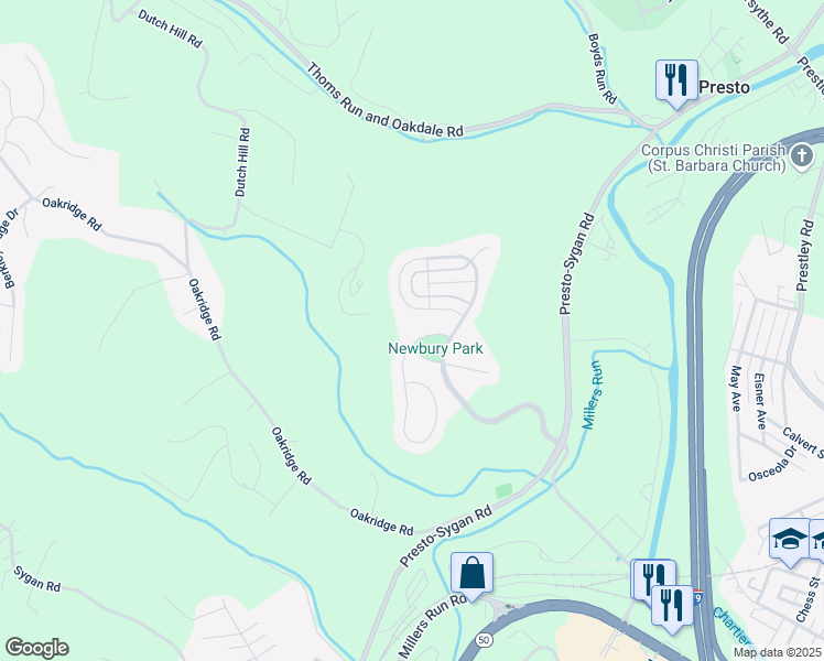 map of restaurants, bars, coffee shops, grocery stores, and more near 1508 Celebration Circle in Bridgeville