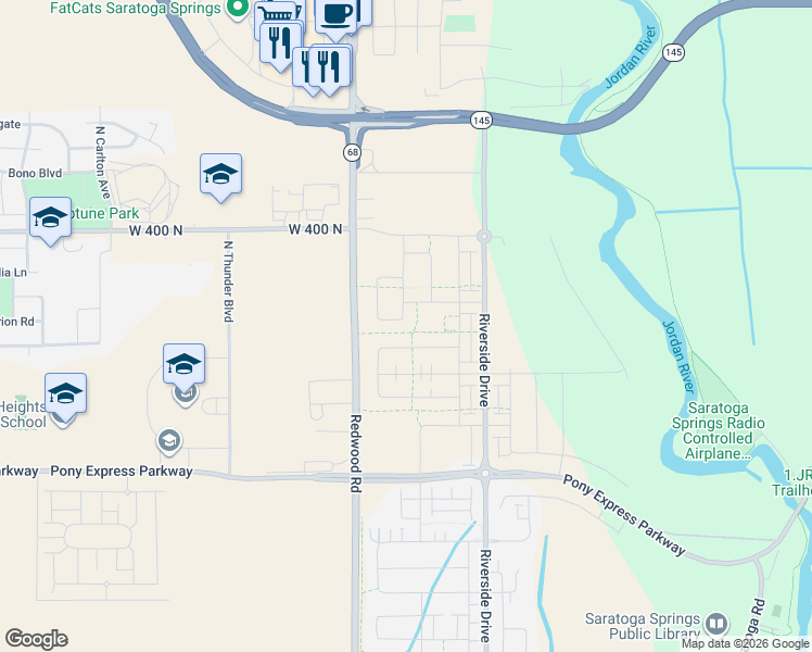 map of restaurants, bars, coffee shops, grocery stores, and more near in Saratoga Springs