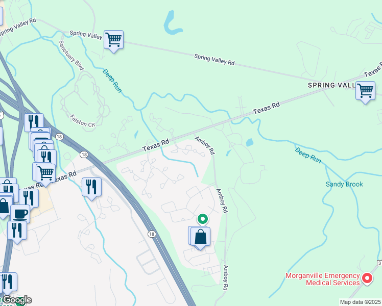 map of restaurants, bars, coffee shops, grocery stores, and more near 79 Dartmouth Place in Marlboro Township