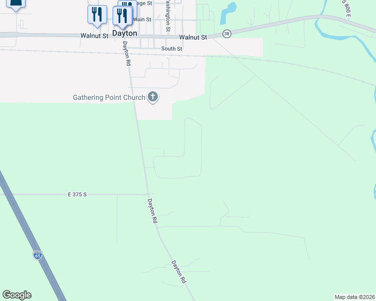 map of restaurants, bars, coffee shops, grocery stores, and more near 7577 Adams Road in Lafayette