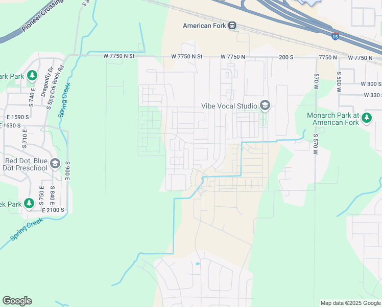 map of restaurants, bars, coffee shops, grocery stores, and more near 6820 West 7333 North in American Fork