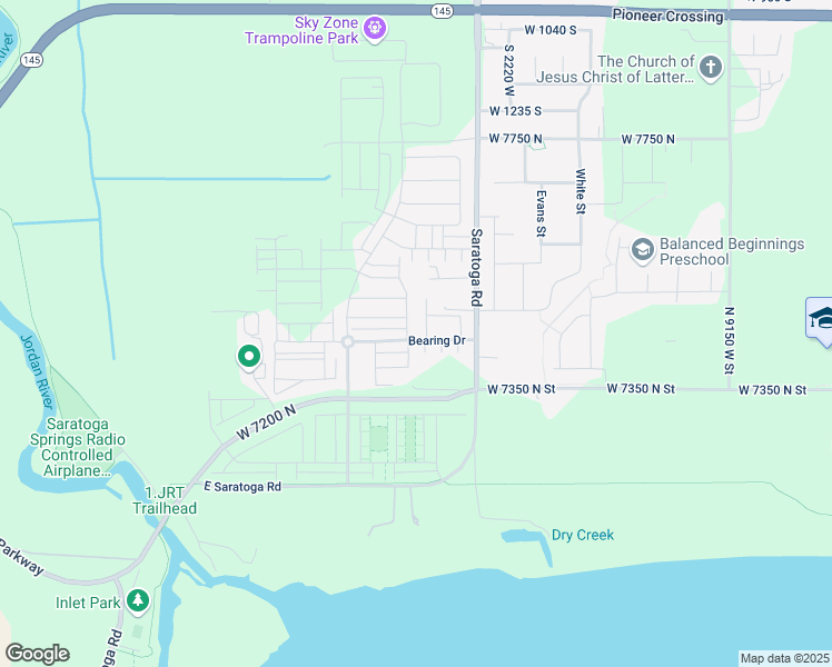 map of restaurants, bars, coffee shops, grocery stores, and more near 620 North 2375 West in Lehi