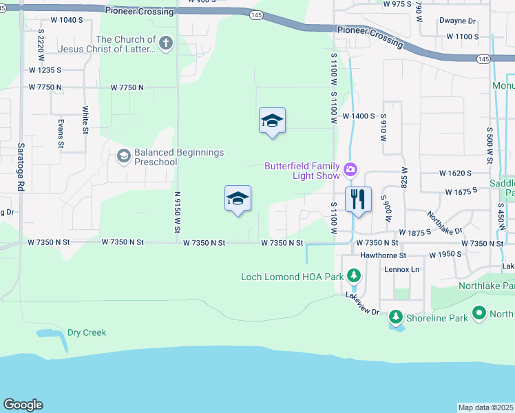 map of restaurants, bars, coffee shops, grocery stores, and more near 242 North Husker Lane in Saratoga Springs