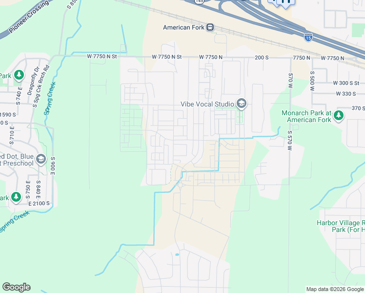 map of restaurants, bars, coffee shops, grocery stores, and more near 967 West 500 South in Highland