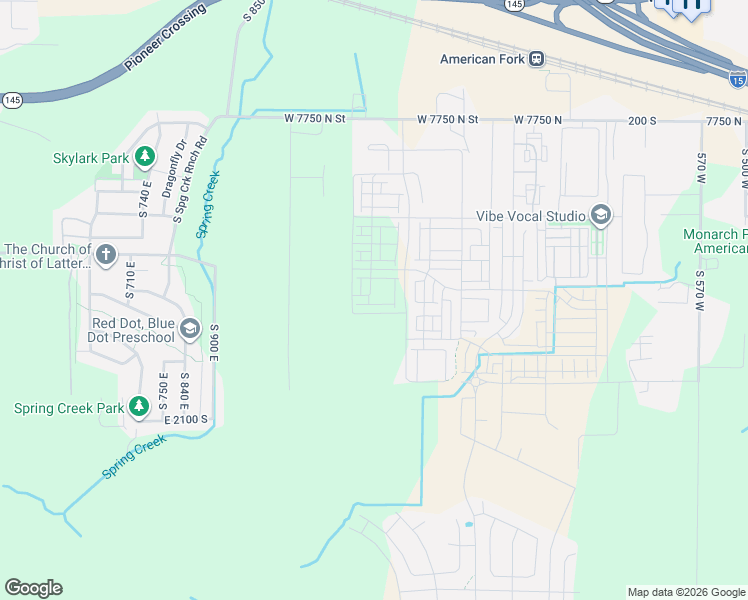 map of restaurants, bars, coffee shops, grocery stores, and more near 1136 West 520 South in American Fork