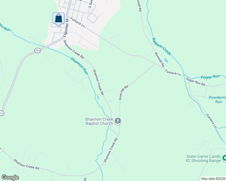 map of restaurants, bars, coffee shops, grocery stores, and more near 426 Shannon Creek Road in New Florence