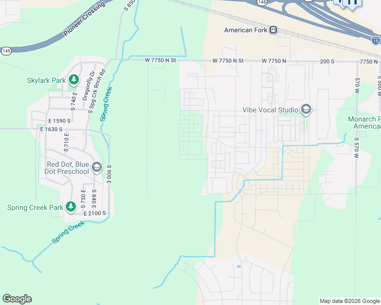 map of restaurants, bars, coffee shops, grocery stores, and more near 1136 West 520 South in American Fork