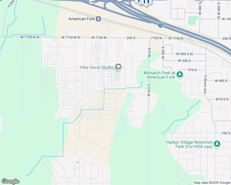 map of restaurants, bars, coffee shops, grocery stores, and more near 470 South 720 West in American Fork