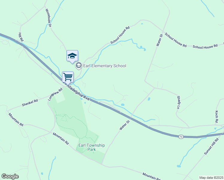 map of restaurants, bars, coffee shops, grocery stores, and more near 5 Merkel Road in Boyertown