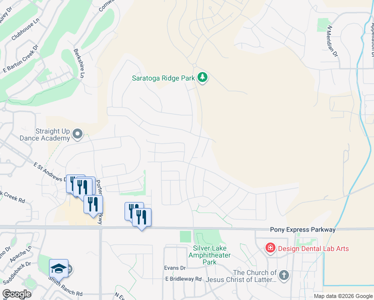 map of restaurants, bars, coffee shops, grocery stores, and more near 284 Eaglewood Drive in Saratoga Springs