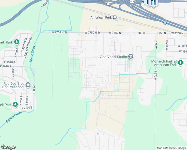 map of restaurants, bars, coffee shops, grocery stores, and more near 1149 West 480 South in American Fork