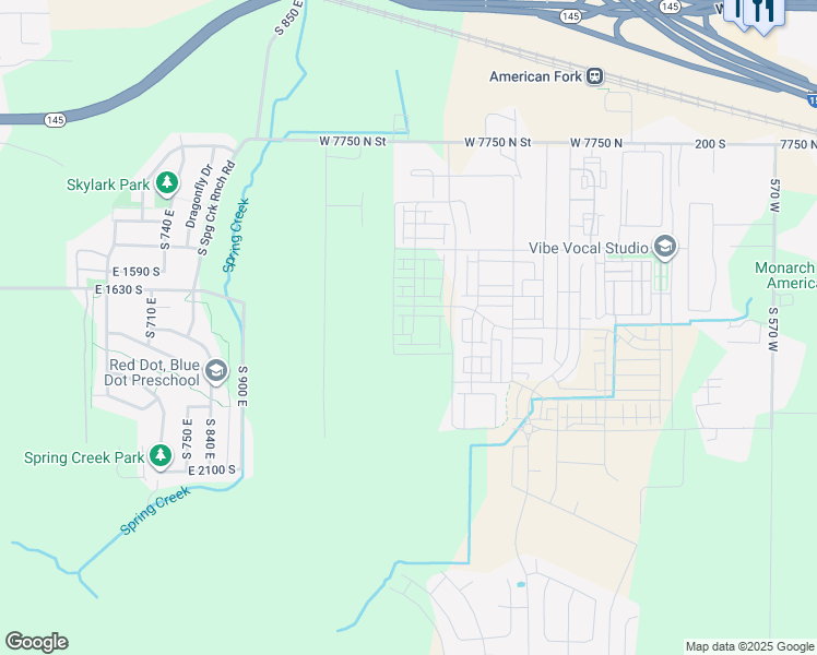 map of restaurants, bars, coffee shops, grocery stores, and more near 504 South 1140 West in American Fork