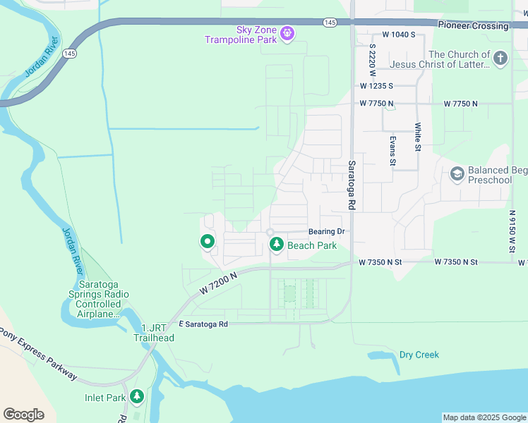 map of restaurants, bars, coffee shops, grocery stores, and more near 278 Portside Lane in Eagle Mountain