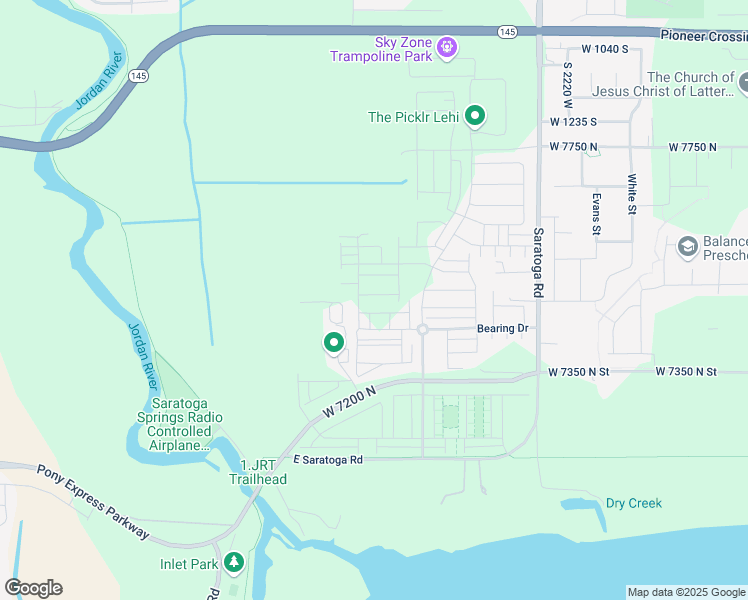 map of restaurants, bars, coffee shops, grocery stores, and more near 240 900 East in Saratoga Springs
