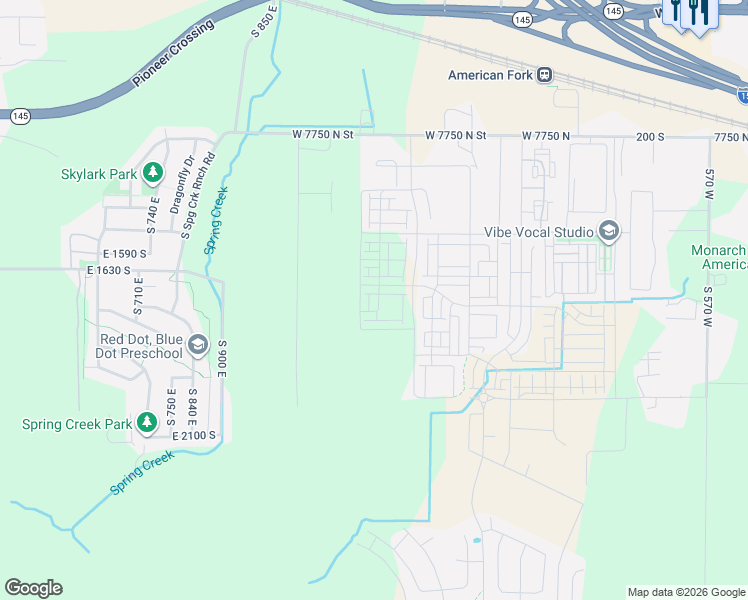 map of restaurants, bars, coffee shops, grocery stores, and more near 496 South 1140 West Street in American Fork