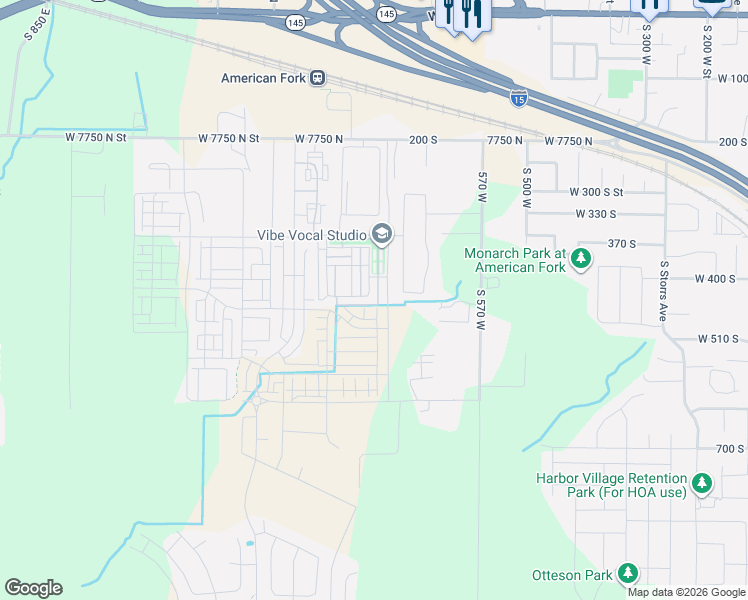 map of restaurants, bars, coffee shops, grocery stores, and more near 436 South 700 WEST in American Fork