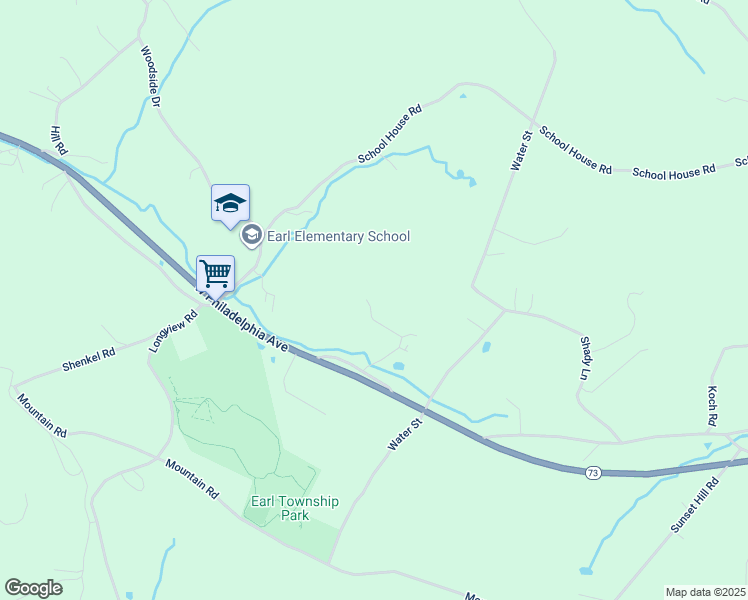 map of restaurants, bars, coffee shops, grocery stores, and more near 5 Merkel Road in Boyertown