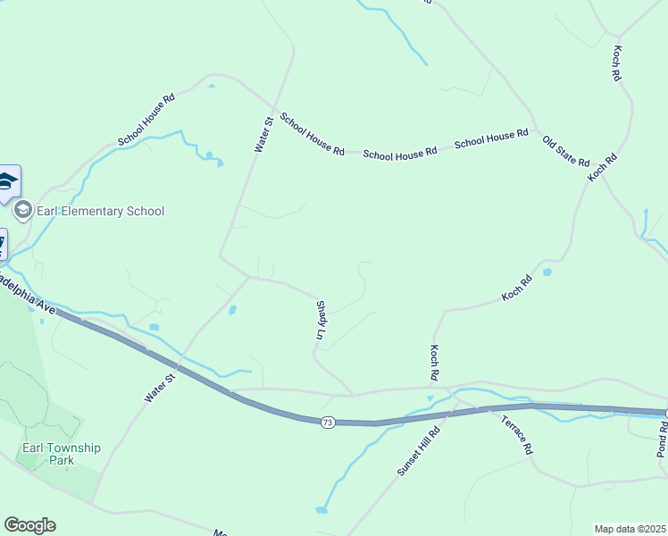 map of restaurants, bars, coffee shops, grocery stores, and more near 55 Shady Lane in Boyertown
