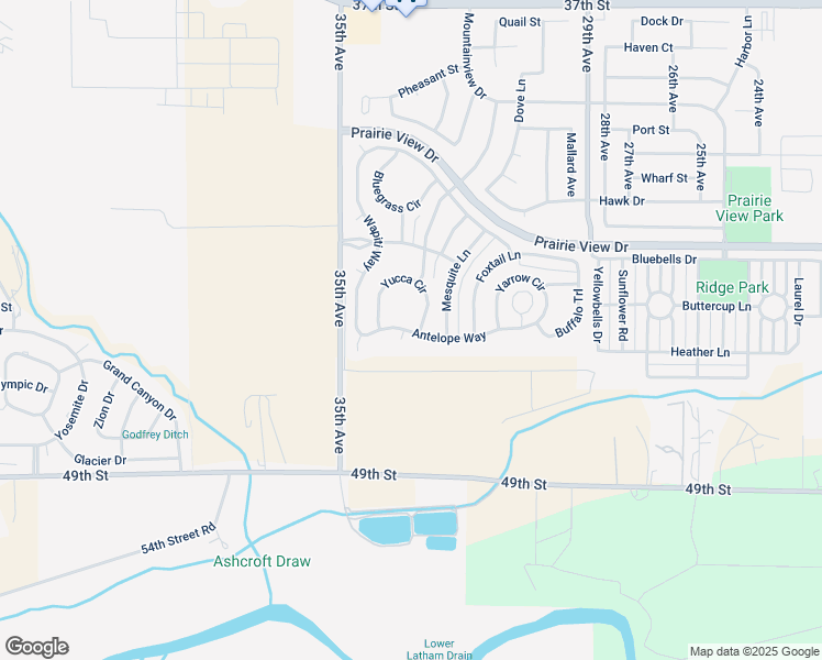 map of restaurants, bars, coffee shops, grocery stores, and more near 3305 Yucca Circle in Evans
