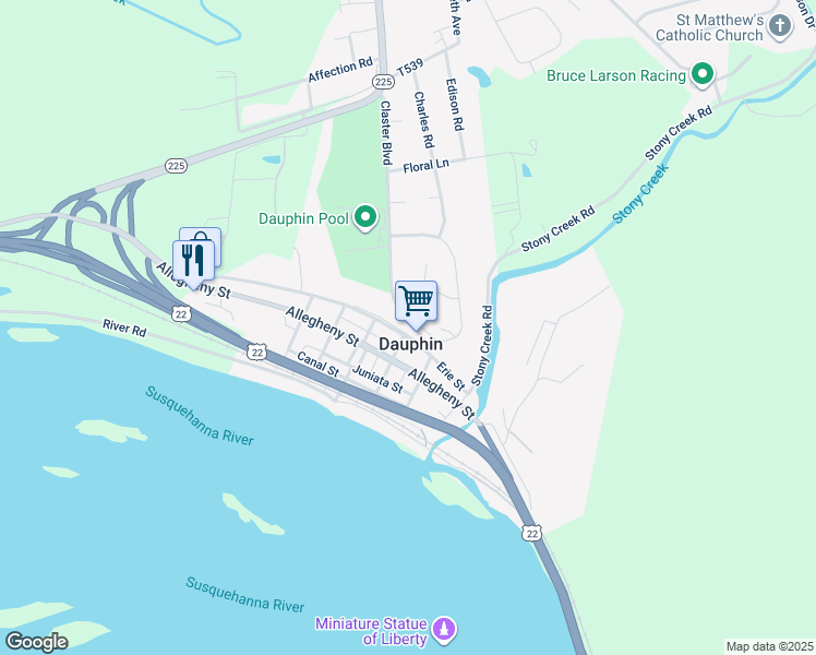 map of restaurants, bars, coffee shops, grocery stores, and more near in Dauphin