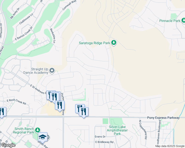 map of restaurants, bars, coffee shops, grocery stores, and more near 1816 West Eaglewood Drive in Eagle Mountain