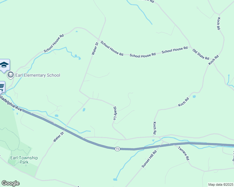 map of restaurants, bars, coffee shops, grocery stores, and more near 55 Shady Lane in Boyertown