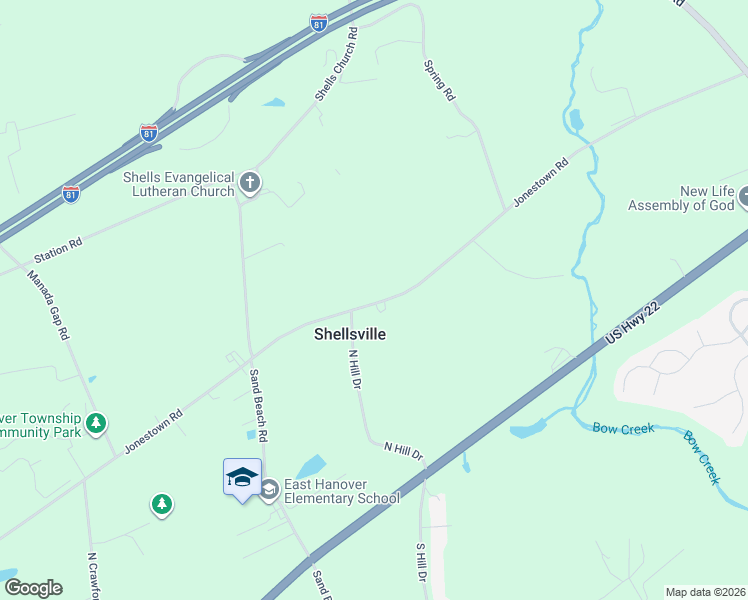 map of restaurants, bars, coffee shops, grocery stores, and more near 9232 T601 in Grantville