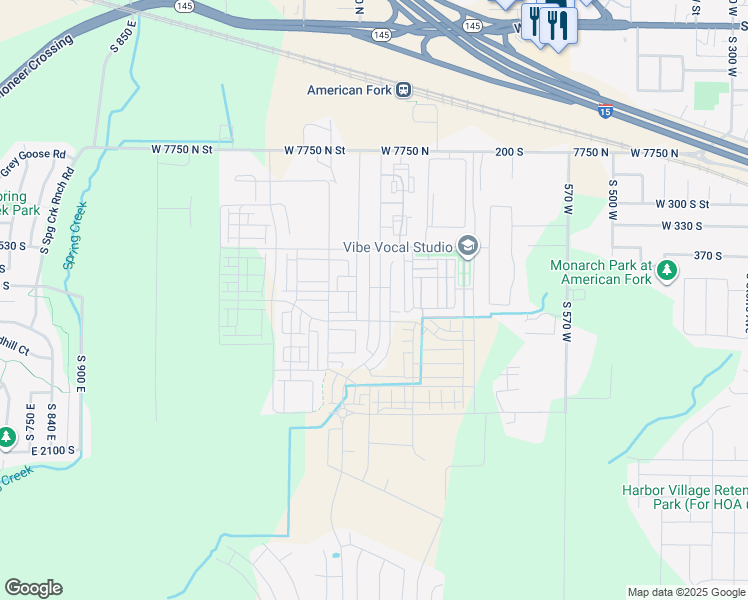 map of restaurants, bars, coffee shops, grocery stores, and more near 448 South 900 West in American Fork
