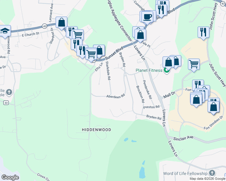 map of restaurants, bars, coffee shops, grocery stores, and more near 152 Starkdale Road in Wintersville
