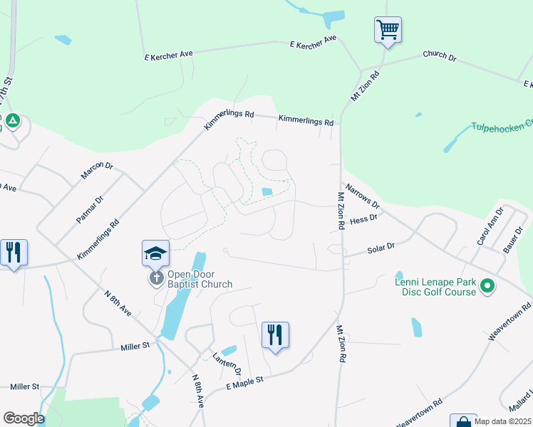 map of restaurants, bars, coffee shops, grocery stores, and more near 908 Briar Rose Avenue in Lebanon