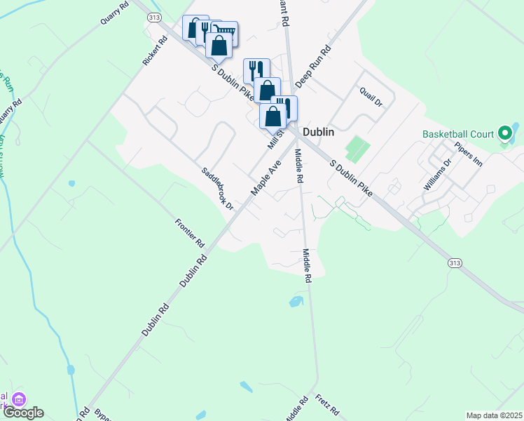 map of restaurants, bars, coffee shops, grocery stores, and more near in Dublin