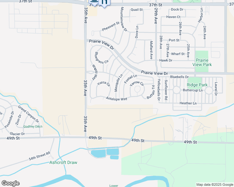 map of restaurants, bars, coffee shops, grocery stores, and more near 4315 Mesquite Lane in Evans