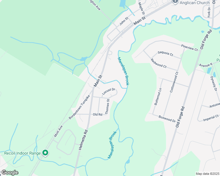 map of restaurants, bars, coffee shops, grocery stores, and more near 9 Locust Drive in Helmetta