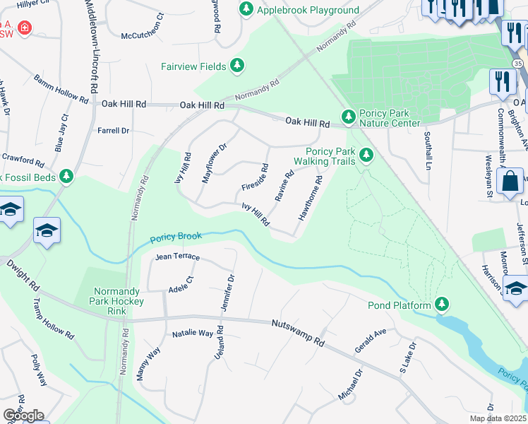 map of restaurants, bars, coffee shops, grocery stores, and more near 48 Ravine Road in Red Bank