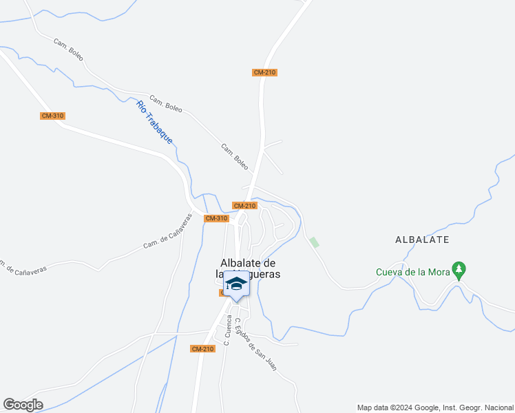 map of restaurants, bars, coffee shops, grocery stores, and more near 11 Calle San Anton in Albalate de las Nogueras