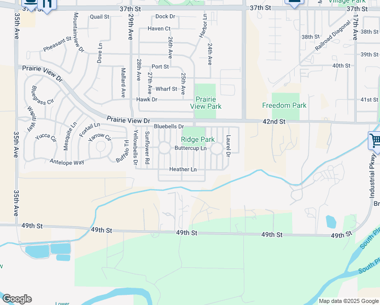 map of restaurants, bars, coffee shops, grocery stores, and more near 4313 Phlox Lane in Evans