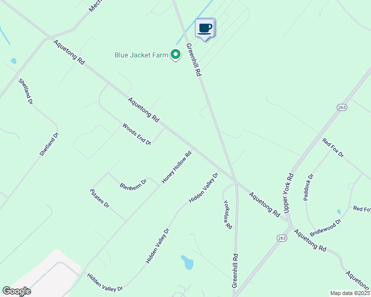 map of restaurants, bars, coffee shops, grocery stores, and more near 6193 Honey Hollow Road in Doylestown