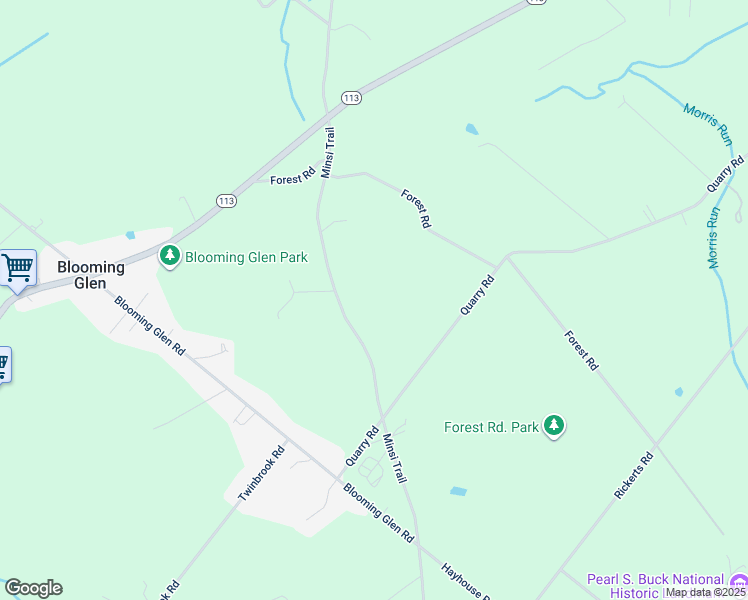 map of restaurants, bars, coffee shops, grocery stores, and more near 831 Minsi Trail in Perkasie