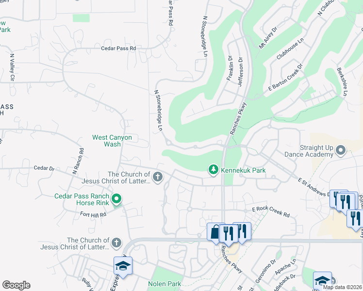 map of restaurants, bars, coffee shops, grocery stores, and more near 3315 East Appaloosa Way in Eagle Mountain