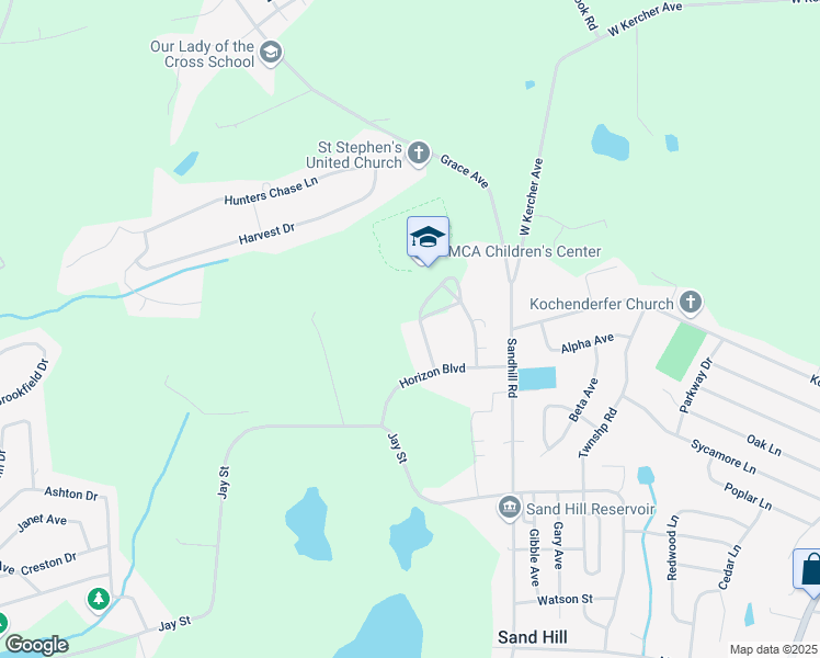 map of restaurants, bars, coffee shops, grocery stores, and more near 1604 Colonial Circle in Lebanon