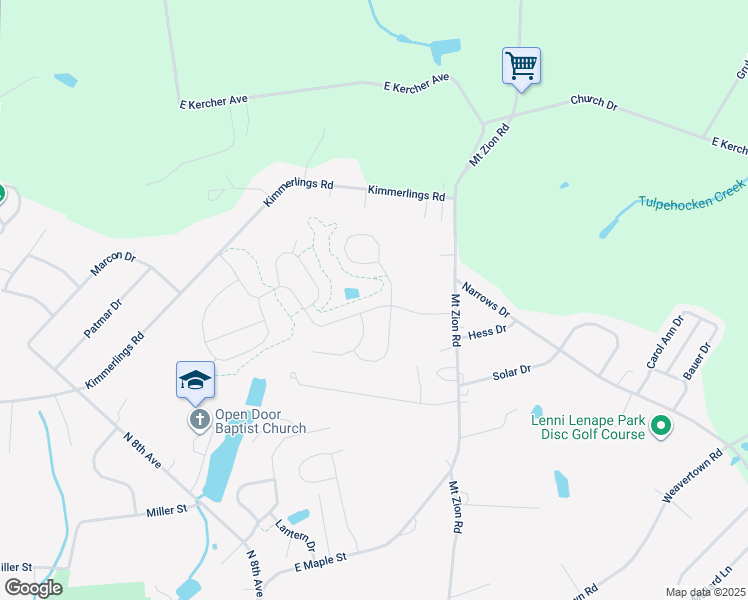 map of restaurants, bars, coffee shops, grocery stores, and more near 917 Briar Rose Avenue in Lebanon