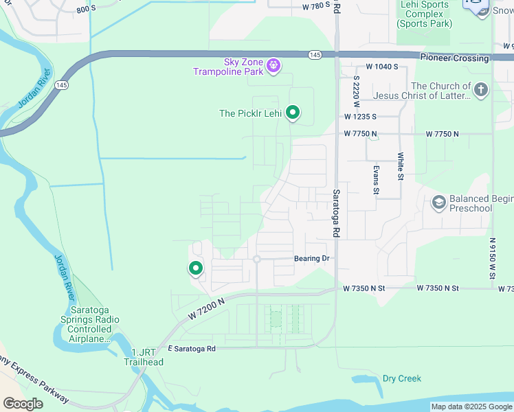map of restaurants, bars, coffee shops, grocery stores, and more near 1039 Reef Drive in Saratoga Springs
