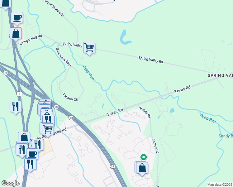 map of restaurants, bars, coffee shops, grocery stores, and more near 50 Portland Place in Marlboro