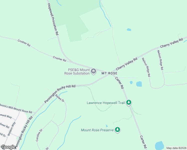 map of restaurants, bars, coffee shops, grocery stores, and more near 221 Hopewell Princeton Road in Hopewell