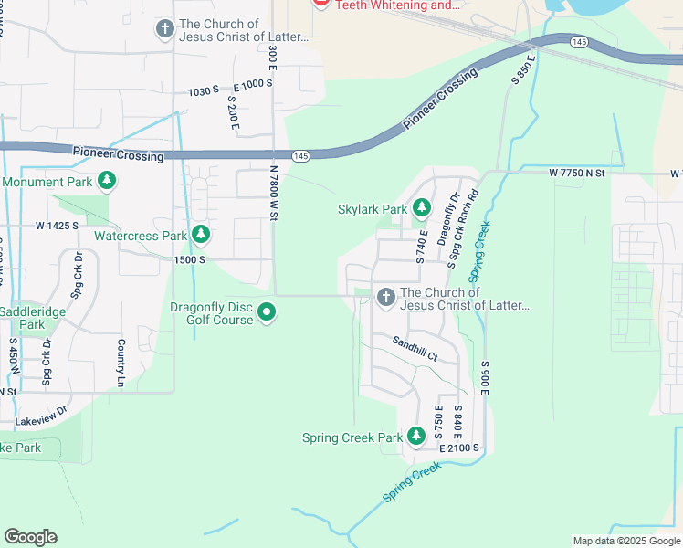 map of restaurants, bars, coffee shops, grocery stores, and more near 1538 South 530 East in Lehi