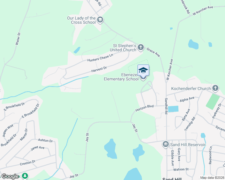 map of restaurants, bars, coffee shops, grocery stores, and more near 1415 Jay Street in Lebanon