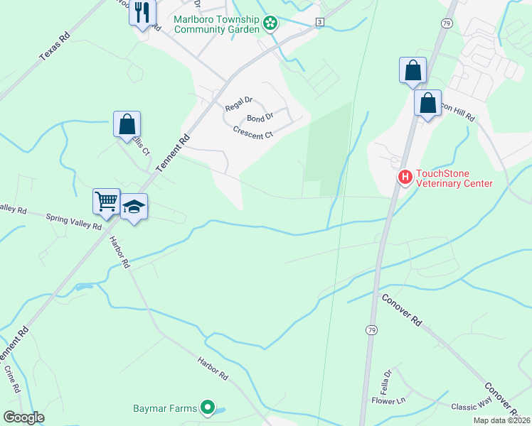 map of restaurants, bars, coffee shops, grocery stores, and more near 42 Brown Road in Marlboro