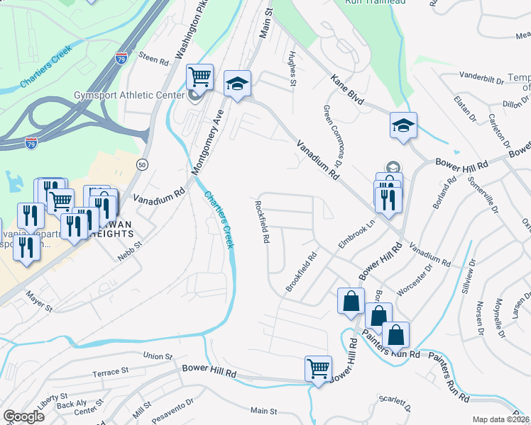 map of restaurants, bars, coffee shops, grocery stores, and more near 311 Rockfield Road in Pittsburgh