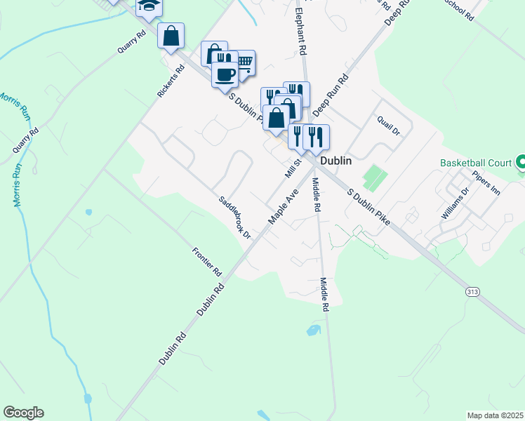map of restaurants, bars, coffee shops, grocery stores, and more near 108 Cherry Lane in Dublin