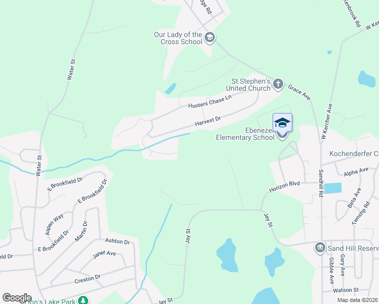 map of restaurants, bars, coffee shops, grocery stores, and more near 1142 Harvest Drive in Lebanon